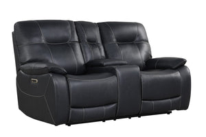 Parker House Parker Living Axel - Admiral Power Reclining Console Loveseat Admiral 83% Polyester, 17% PU (W) MAXE#822CPH-ADM