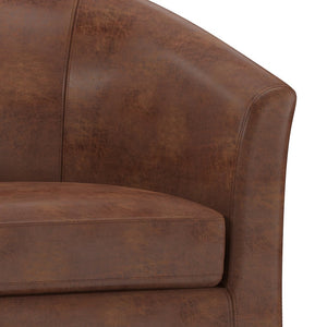 English Elm Austin Tub Chair In Distressed Saddle Brown - Stylish Comfort For Modern Or Classic Interiors B136P159643