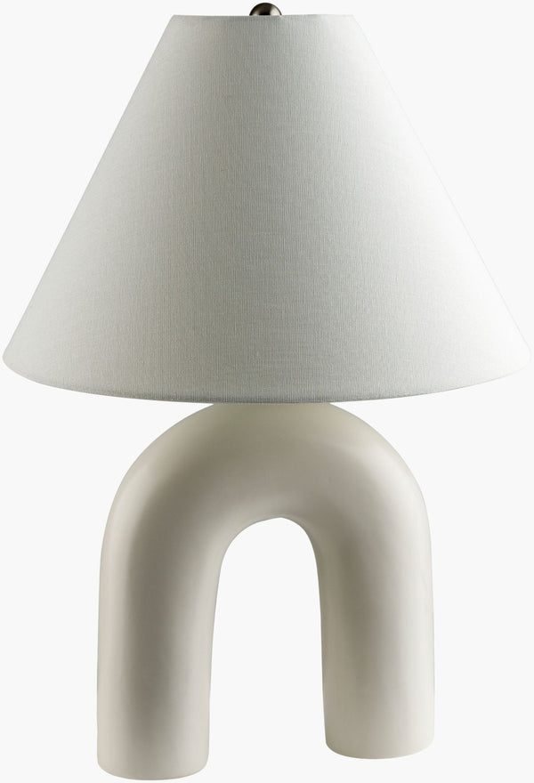 Livabliss Marquise Ceramic Base Table Lamp with Linen Shade for Bedside or Console Styling MQS-001