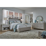 Zoey Upholstered King Shelter Bed Silver with Upholstered Finish P344-BR-K3 Pulaski Furniture