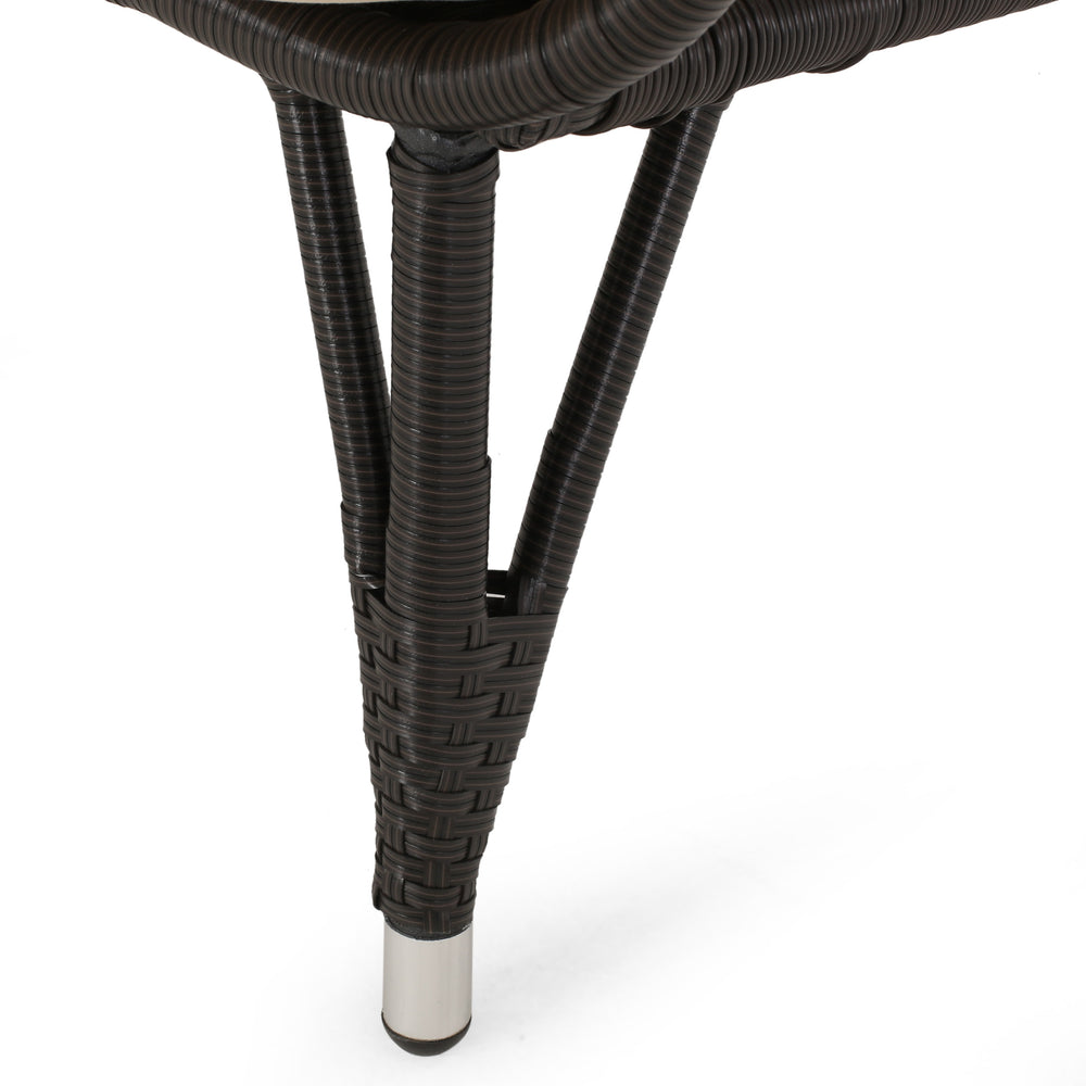 English Elm Christopher Knight Home® - MALIA Wicker Standing Basket Chair with Water-Resistant Cushion, Iron Frame, Handcrafted Outdoor Cozy Retreat Brown 68018.00BTN