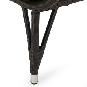English Elm Christopher Knight Home® - MALIA Wicker Standing Basket Chair with Water-Resistant Cushion, Iron Frame, Handcrafted Outdoor Cozy Retreat Brown 68018.00BTN
