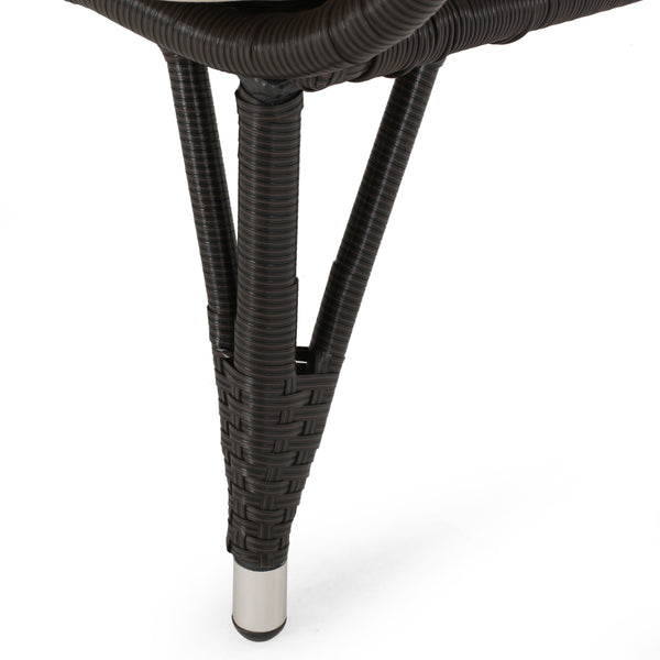 English Elm Christopher Knight Home® - MALIA Wicker Standing Basket Chair with Water-Resistant Cushion, Iron Frame, Handcrafted Outdoor Cozy Retreat Brown 68018.00BTN