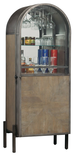 Hekman Furniture 695318 Elegant Wine & Bar Cabinet With Aged Taupe Finish, Stemware Rack, And Ample Storage Space Aged Grey Ramses Wine And Bar Cabinet 695318