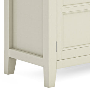 English Elm Burlington 72" Tv Media Stand In Antique White - Handcrafted Storage, Timeless Design & Durability B136P159512