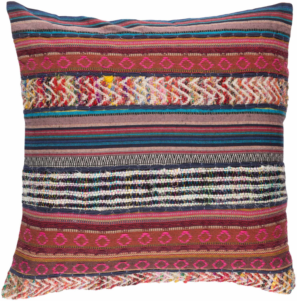 Surya Marrakech 20" Bohemian Global Accent Pillow - Soft Cotton & Viscose Blend For Chic Home Decor Red Cotton,Viscose,Cotton,Viscose Mr002-2020