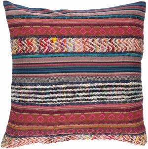 Surya Marrakech 20" Bohemian Global Accent Pillow - Soft Cotton & Viscose Blend For Chic Home Decor Red Cotton,Viscose,Cotton,Viscose Mr002-2020