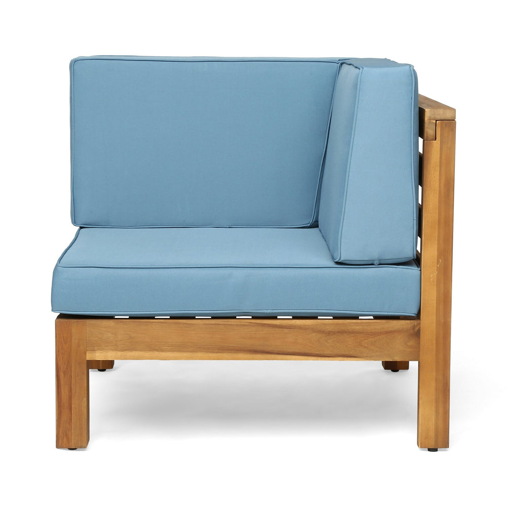 English Elm Oana Low Profile Accent Chair Compact Contemporary Seating for Living Room or Apartment 64497.00BLU