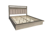 Parker House Pure Modern Bedroom Queen Platform Bed Moonstone Oak Solids / Oak Veneers BPUR#1250-3