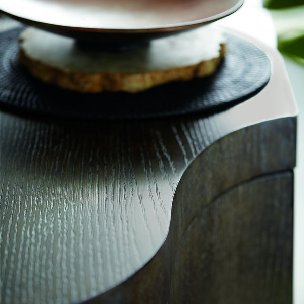 Bernhardt Bernhardt Cerused Charcoal Linea Buffet With Wire-Brushed Oak Grain, Adjustable Shelves, Anti-Tip Kit 384132B