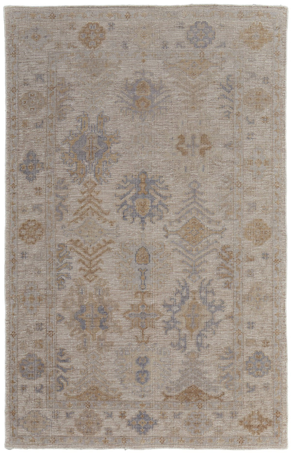 Feizy Rugs Wendover Hand-knotted Eco-friendly Pet Rug – Timeless Oushak Design For Indoor And Outdoor Luxury Ivory,Tan,Blue Pet Wnd6841fbgegryp00