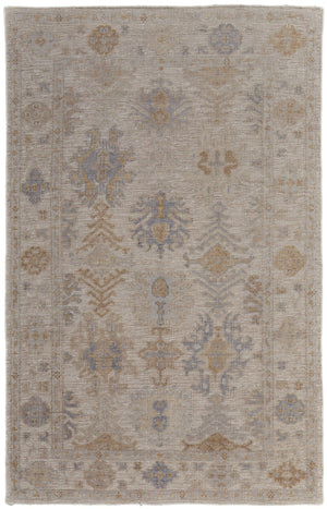 Feizy Rugs Wendover Hand-knotted Eco-friendly Pet Rug – Timeless Oushak Design For Indoor And Outdoor Luxury Ivory,Tan,Blue Pet Wnd6841fbgegryp00