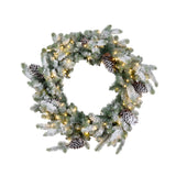 Blue Spruce Wreath with LED Lights, Extra-Large with Snow XPW40537 Park Hill