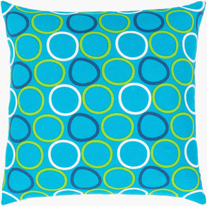 Surya Miranda 18" Decorative Accent Pillow - Durable Cotton Design To Revitalize Your Home Decor Space! Blue Cotton,Cotton Mra001-2222