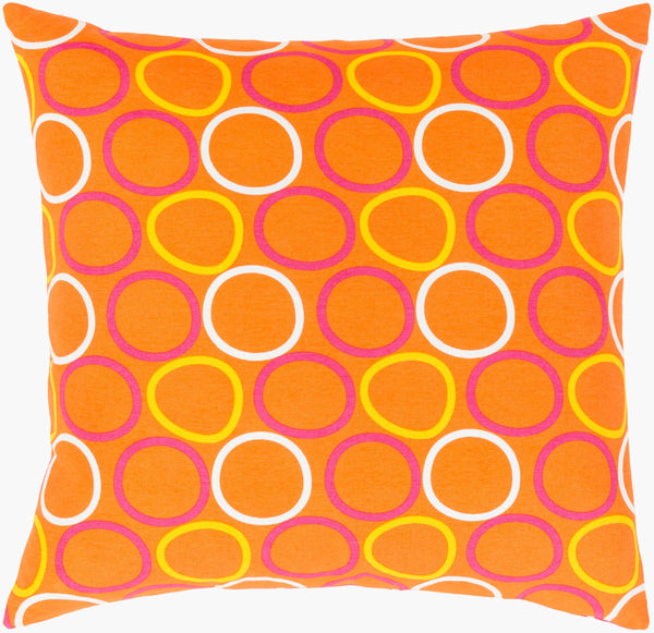 Surya Miranda 18" Decorative Accent Pillow - Durable Cotton Design To Revitalize Your Home Decor Space! Orange Cotton,Cotton Mra003-1818
