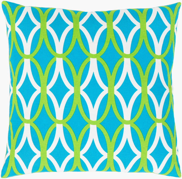 Surya Miranda 18" Decorative Accent Pillow - Durable Cotton Design To Revitalize Your Home Decor Space! Blue Cotton,Cotton Mra012-2222