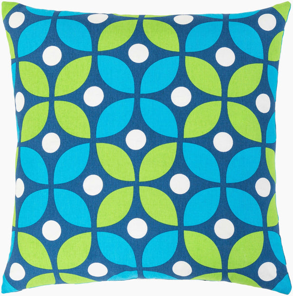 Surya Miranda 18" Decorative Accent Pillow - Durable Cotton Design To Revitalize Your Home Decor Space! Blue Cotton,Cotton Mra015-2020