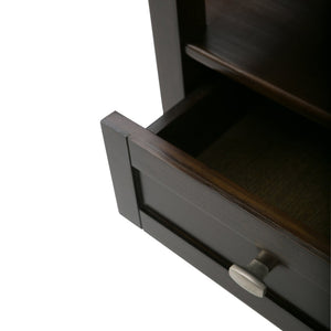 English Elm Warm Solid Wood 20-Inch Wide Transitional End Table In Tobacco Brown With Storage & Style B136P159707-GIGA