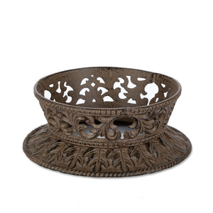 Acanthus Stoneware Bowl on Base EAW31559 Park Hill