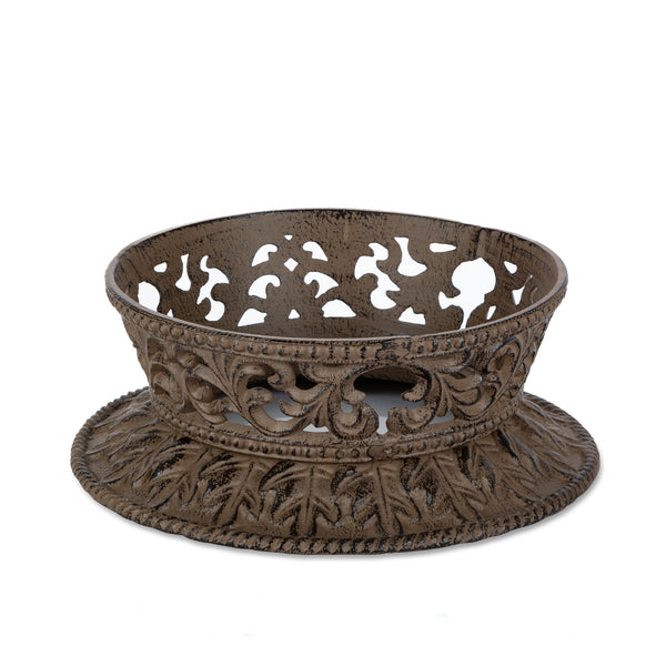 Acanthus Stoneware Bowl on Base EAW31559 Park Hill