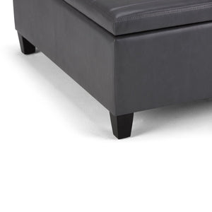 English Elm Ellis Multi-Functional Storage Ottoman – Stylish Stone Grey Coffee Table With Hidden Compartment B136P159161