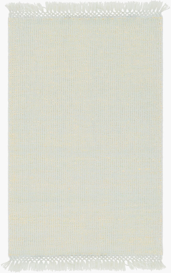 Surya Mirabella Hand-knotted 2' X 3' Rug | Durable Wool, Cotton & Viscose For High Traffic Areas, Unique Design Ice Blue Wool,Cotton,Viscose Mrb3001-23