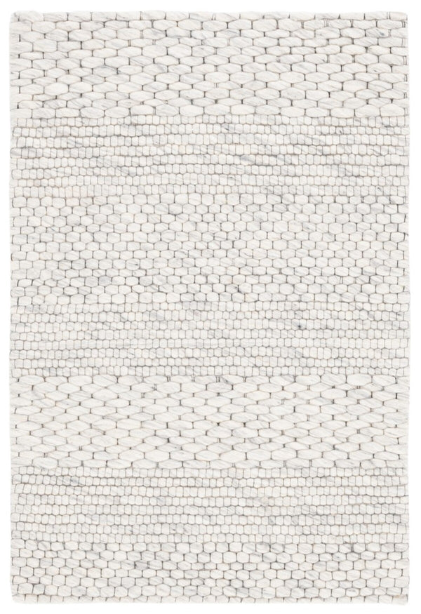Safavieh Marbella 556 Hand Loomed 60% Wool, 20% Nylon, and 20% Cotton Modern Rug Light Grey / Ivory MRB556C-8