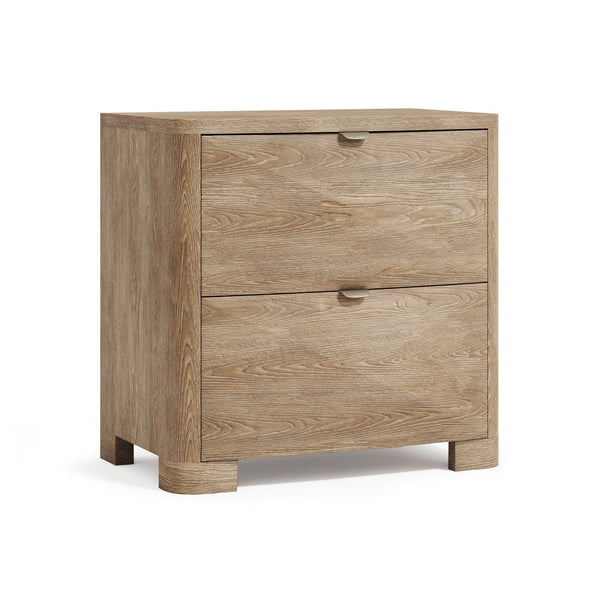 Bernhardt Bernhardt Aventura Nightstand — Marcona Oak Pyramid Drawer Design, Soft-Close, Usb Charging (28" W) 318228