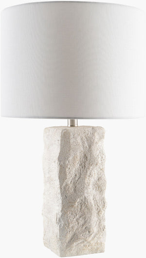 Livabliss Marie Sculptural Resin Table Lamp with Linen Shade for Bedroom or Entryway Decor MRE-001