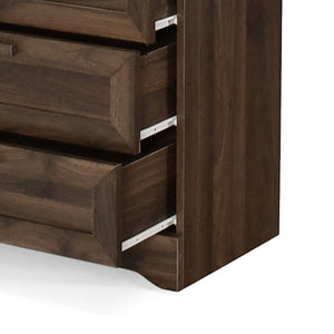 English Elm Christopher Knight Home® - DELANEY Walnut 4-Drawer Dresser with Faux Wood Finish, Compact Storage, Block Pulls, 27.5"W x 34"H 71141.00WALN