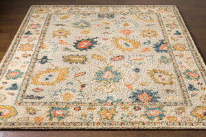 Marrakech MRK-2300 8' x 10' Handmade Rug MRK2300-810  Dark Blue, Sky Blue, Orange, Mustard, Tan, Beige Surya