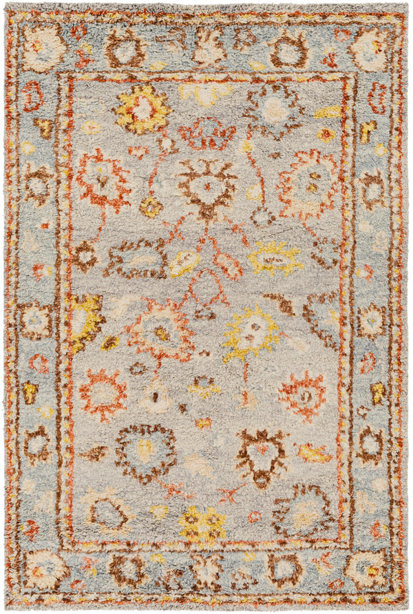 Marrakech MRK-2301 6' x 9' Handmade Rug MRK2301-69  Dark Brown, Rust, Mustard, Medium Gray, Cream Surya