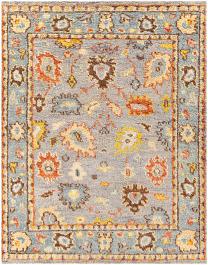 Marrakech MRK-2301 8' x 10' Handmade Rug MRK2301-810  Dark Brown, Rust, Mustard, Medium Gray, Cream Surya