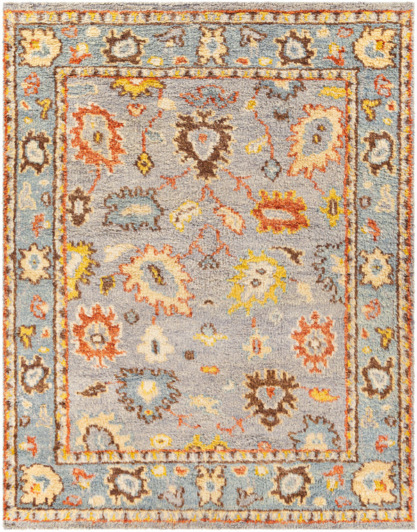 Marrakech MRK-2301 8' x 10' Handmade Rug MRK2301-810  Dark Brown, Rust, Mustard, Medium Gray, Cream Surya