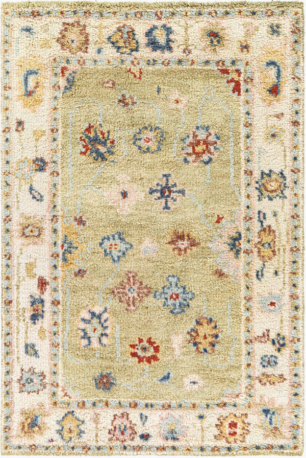 Surya Marrakech Handmade Wool Rug 2' X 3' - Luxurious High Pile Design For Modern And Classic Homes Light Sage Wool Mrk2307-23
