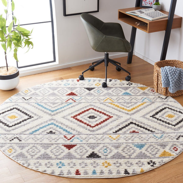 Safavieh Marrakesh 300 Power Loomed  Rug Ivory / Grey MRK300A-9