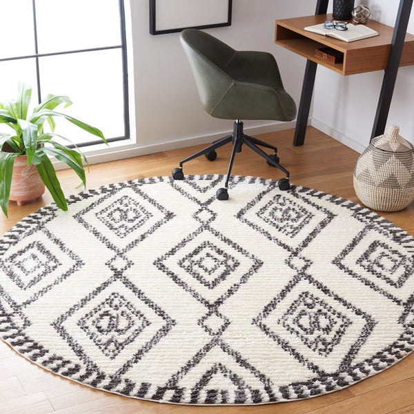 Safavieh Marrakesh 304 Power Loomed  Rug Ivory / Dark Grey MRK304A-9