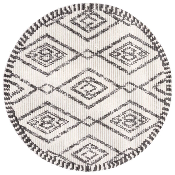 Safavieh Marrakesh 304 Power Loomed  Rug Ivory / Dark Grey MRK304A-9