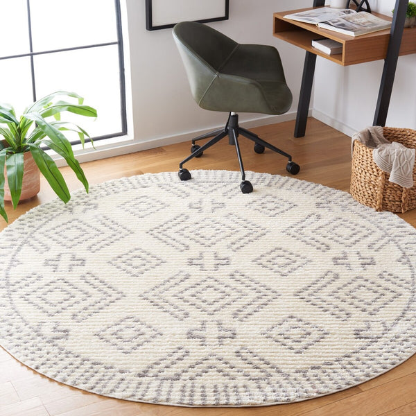 Safavieh Marrakesh 306 Power Loomed  Rug Ivory / Grey MRK306A-9