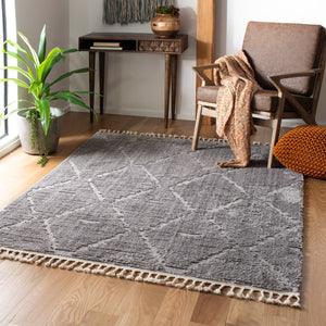 Safavieh Marrakesh 517 Power Loomed Polyester Bohemian Rug Grey MRK517F-8SQ