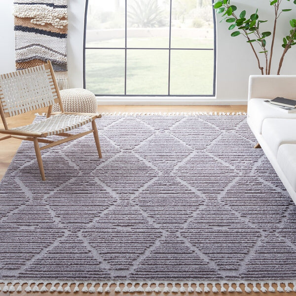 Safavieh Marrakesh 517 Power Loomed Polyester Bohemian Rug Grey MRK517F-8SQ