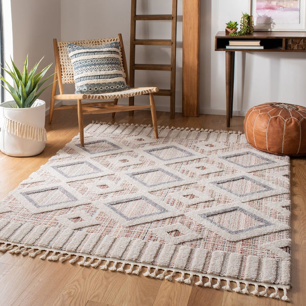 Safavieh Marrakesh 523 Power Loomed Bohemian Rug Grey / Multi MRK523D-2