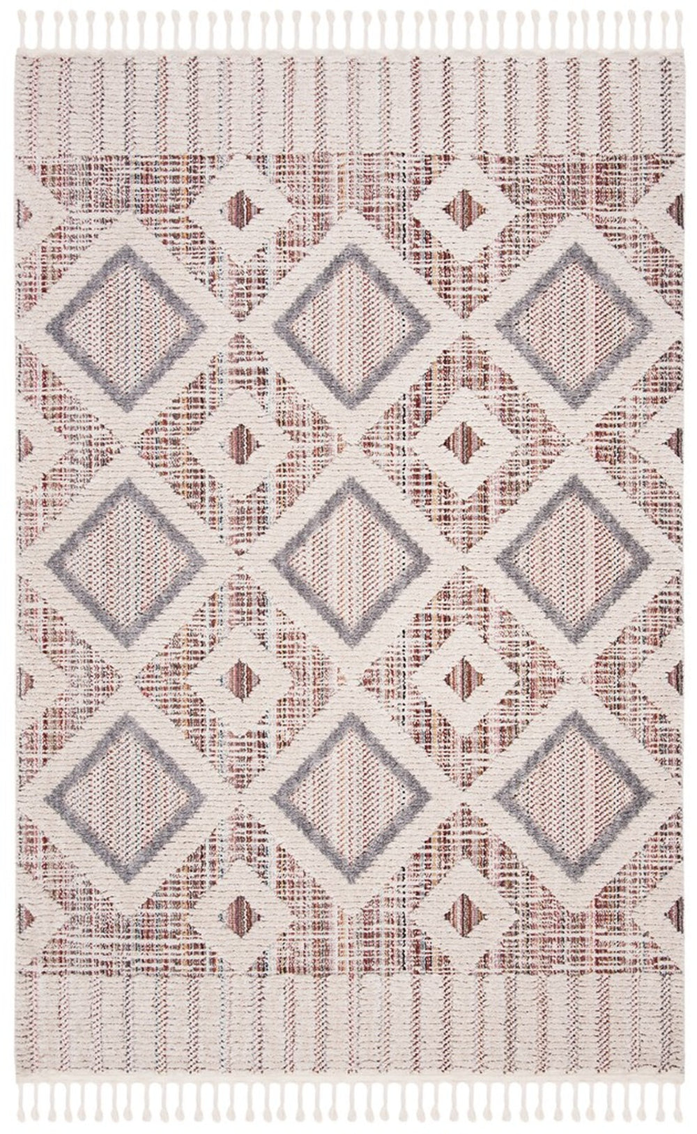 Safavieh Marrakesh 523 Power Loomed Bohemian Rug Grey / Multi MRK523D-2