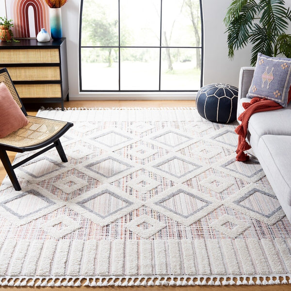 Safavieh Marrakesh 523 Power Loomed Bohemian Rug Grey / Multi MRK523D-2