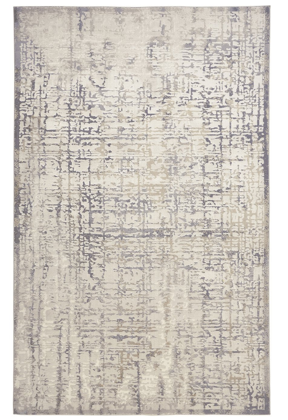Feizy Rugs Waldor Modern High-low Pile Abstract Rug - Elegant Gold And Gray Tones For Chic Home Decor Ivory,Gray Polypropylene,Polyester 7353683fbge000h13