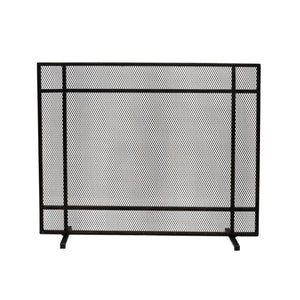 English Elm Christopher Knight Home® - FIRE Screen Black & Gold Iron Fireplace Guard — Decorative Mesh Safety Shield 42.75x33.25x3 in 65183.00BBGLD