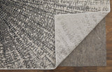 Feizy Rugs Micah Polyester/Polypropylene Machine Made Mid-Century Modern Rug Ivory/Gray/Blue 13' x 20'