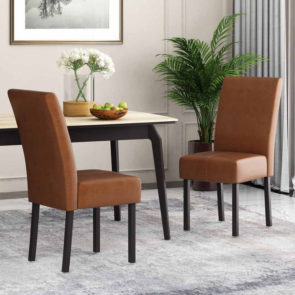 English Elm Pertica Upholstered Dining Chair Set of 2 with T-stitch Detail for Modern 38541.00PUCOGN