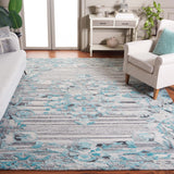 Safavieh Marquee 122 Hand Tufted Contemporary Rug Grey / Teal MRQ122J-8