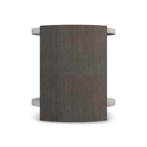 Bernhardt Bernhardt Prado Porcini Side Table With Cast Glass-Reinforced Concrete Tops, Rustic Modern Accent 324126B